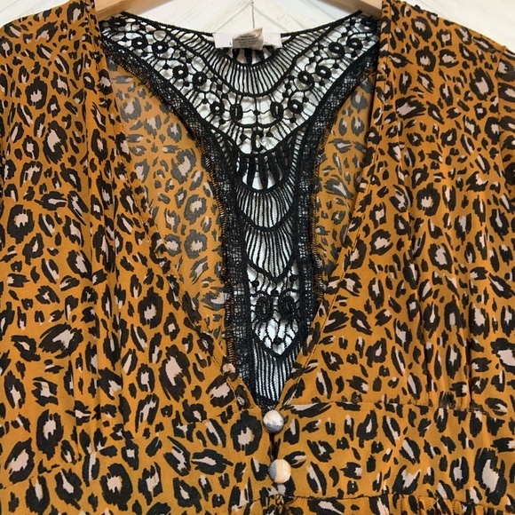 L.I.F.E Leopard Duster Women’s Kimono Animal Print Sz Small - Picture 5 of 8